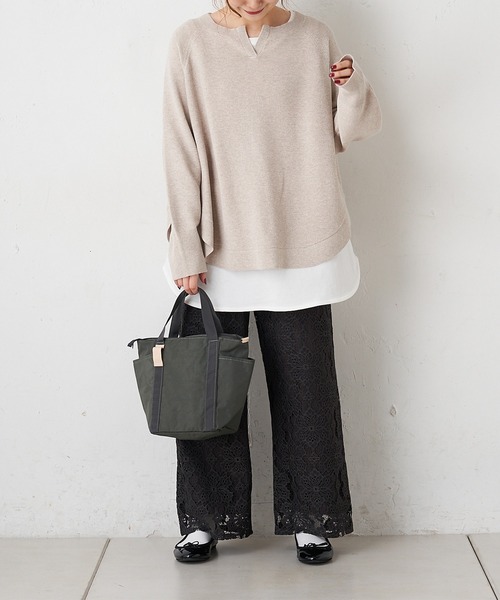 PUAL CE CIN（ピュアルセシン）の「花レースパンツ（その他パンツ・レディース・オフホワイト/チャコール・FREE）」の14枚目の写真