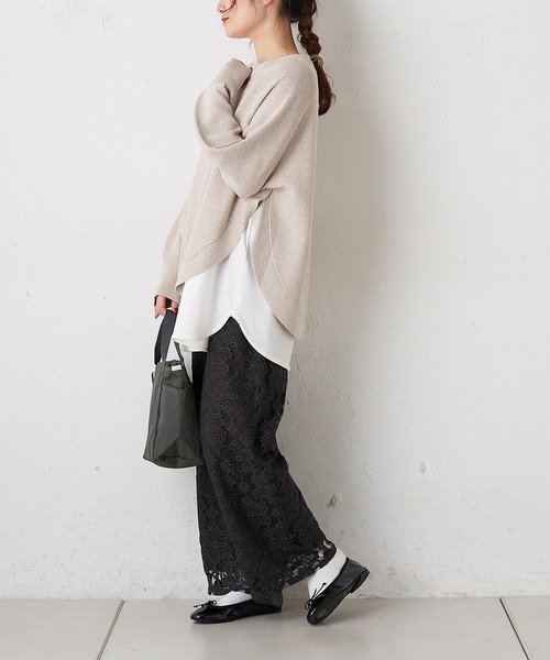 PUAL CE CIN（ピュアルセシン）の「花レースパンツ（その他パンツ・レディース・オフホワイト/チャコール・FREE）」の17枚目の写真