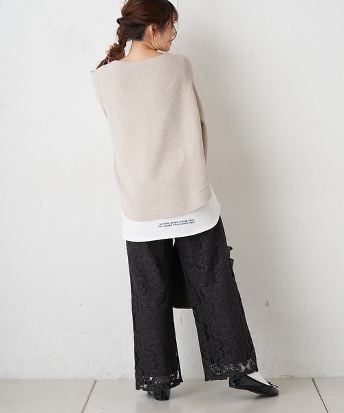 PUAL CE CIN（ピュアルセシン）の「花レースパンツ（その他パンツ・レディース・オフホワイト/チャコール・FREE）」の10枚目の写真