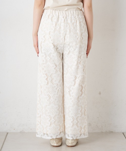 PUAL CE CIN（ピュアルセシン）の「花レースパンツ（その他パンツ・レディース・オフホワイト/チャコール・FREE）」の12枚目の写真