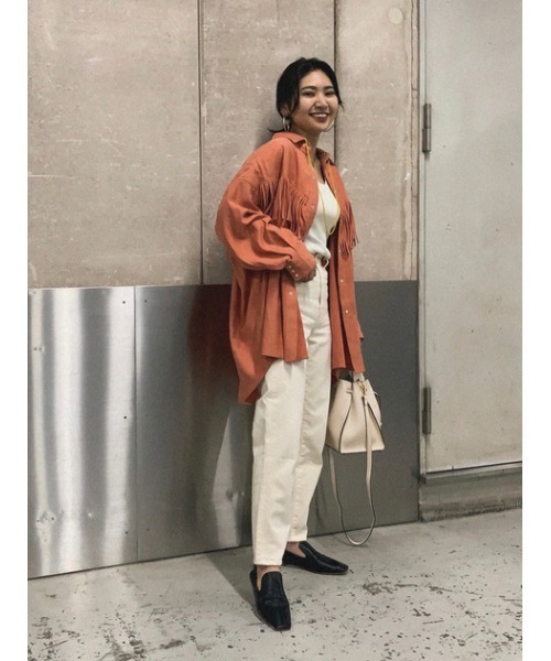 MOUSSY（マウジー）の「FRINGE OVER シャツ（シャツ/ブラウス