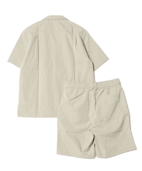 STYLEBLOCK(スタイルブロック)の「3点セット半袖セットアップ(シャツ/ブラウス・メンズ・ブラック/ネイビー/カーキ/グレイッシュベージュ・M/L)」の5枚目の写真