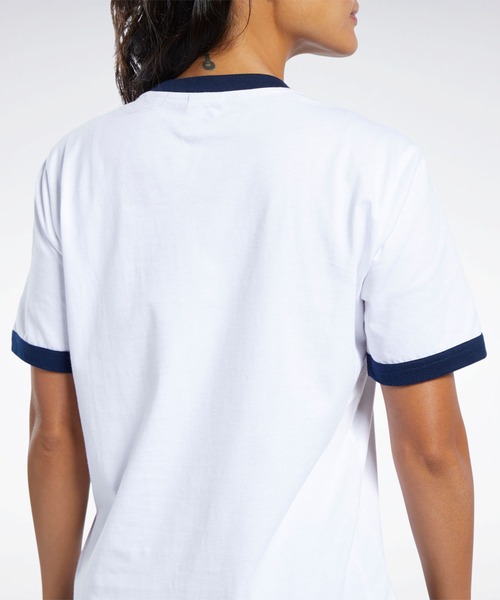Reebok(リーボック)の「クラシックス リニア Tシャツ / Classics Linear Tee(Tシャツ/カットソー・レディース・ホワイト/ブラック・SMALL/MEDIUM/LARGE/X-LARGE)」の5枚目の写真