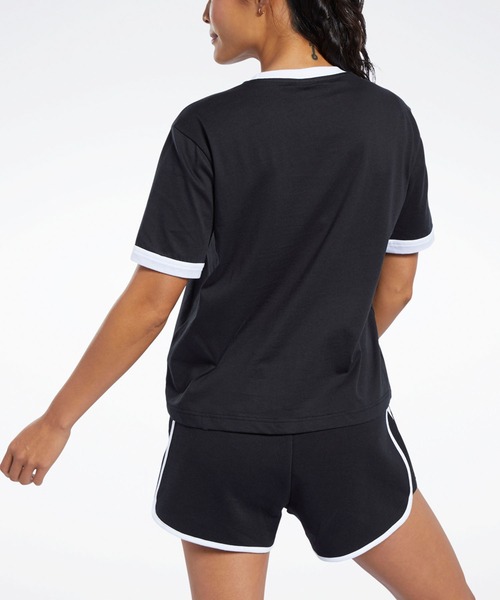 Reebok(リーボック)の「クラシックス リニア Tシャツ / Classics Linear Tee(Tシャツ/カットソー・レディース・ホワイト/ブラック・SMALL/MEDIUM/LARGE/X-LARGE)」の7枚目の写真
