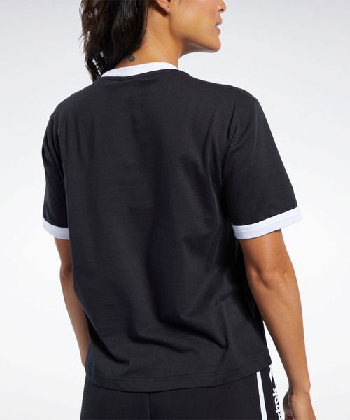 Reebok(リーボック)の「クラシックス リニア Tシャツ / Classics Linear Tee(Tシャツ/カットソー・レディース・ホワイト/ブラック・SMALL/MEDIUM/LARGE/X-LARGE)」の9枚目の写真