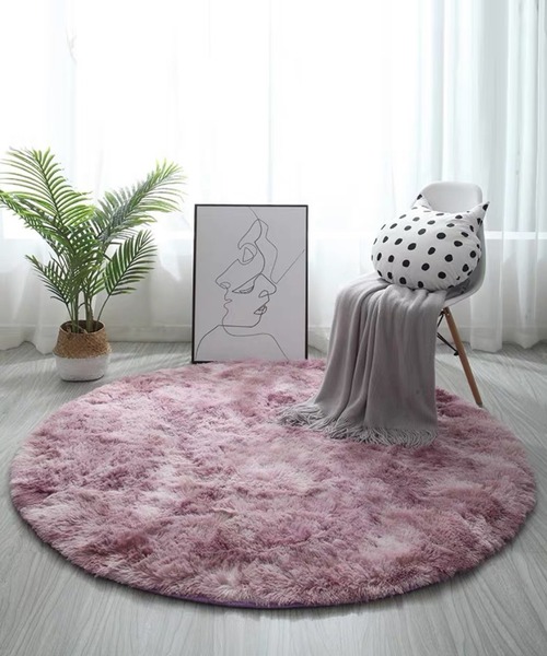 aimoha（アイモハ）の「シンプル起毛フサフササークルマット（ラグ/マット・メンズ・モカ/グレー/ピンク/キャメル/パープル/ベージュ/ブルー/レッド/オフホワイト/ライトグレー/ネイビー/ダークグレー・FREE）」の9枚目の写真