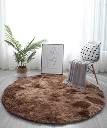 aimoha（アイモハ）の「シンプル起毛フサフササークルマット（ラグ/マット）」