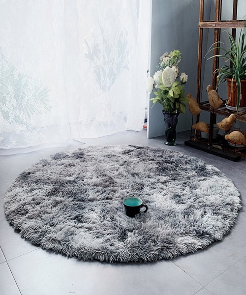 aimoha（アイモハ）の「シンプル起毛フサフササークルマット（ラグ/マット・メンズ・モカ/グレー/ピンク/キャメル/パープル/ベージュ/ブルー/レッド/オフホワイト/ライトグレー/ネイビー/ダークグレー・FREE）」の15枚目の写真