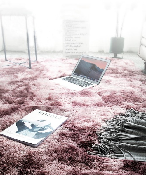 aimoha（アイモハ）の「シンプル起毛フサフササークルマット（ラグ/マット・メンズ・モカ/グレー/ピンク/キャメル/パープル/ベージュ/ブルー/レッド/オフホワイト/ライトグレー/ネイビー/ダークグレー・FREE）」の13枚目の写真