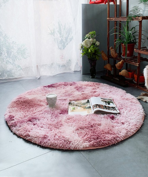 aimoha（アイモハ）の「シンプル起毛フサフササークルマット（ラグ/マット・メンズ・モカ/グレー/ピンク/キャメル/パープル/ベージュ/ブルー/レッド/オフホワイト/ライトグレー/ネイビー/ダークグレー・FREE）」の17枚目の写真