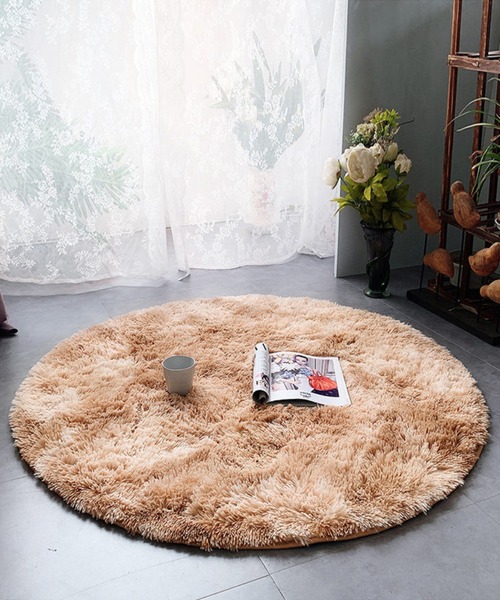 aimoha（アイモハ）の「シンプル起毛フサフササークルマット（ラグ/マット・メンズ・モカ/グレー/ピンク/キャメル/パープル/ベージュ/ブルー/レッド/オフホワイト/ライトグレー/ネイビー/ダークグレー・FREE）」の16枚目の写真