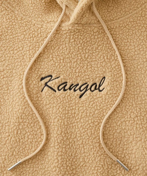 KANGOL(カンゴール)の「KANGOL / カンゴール 別注 シャギーボア ロゴ刺繍 オーバーサイズ プルオーバーパーカー(パーカー・メンズ・アイボリー/ブラウン系その他/グレイッシュベージュ/グレイッシュブルー/ブラック/ベージュ/グレー/ブラウン・M/L)」の20枚目の写真