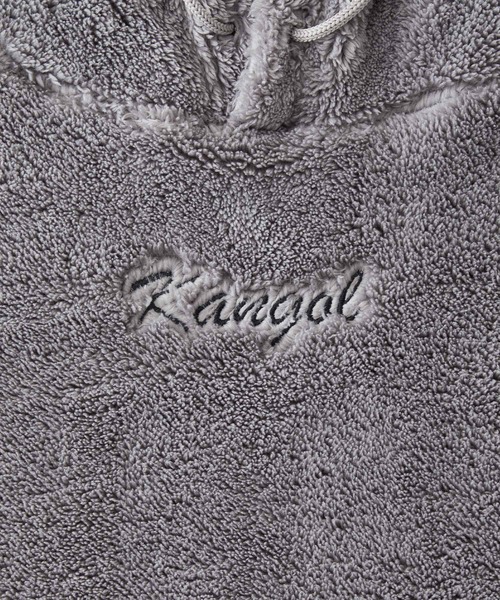 KANGOL(カンゴール)の「KANGOL / カンゴール 別注 シャギーボア ロゴ刺繍 オーバーサイズ プルオーバーパーカー(パーカー・メンズ・アイボリー/ブラウン系その他/グレイッシュベージュ/グレイッシュブルー/ブラック/ベージュ/グレー/ブラウン・M/L)」の22枚目の写真