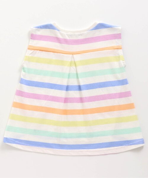 BREEZE（ブリーズ）の「カラフルボーダーフレンチTシャツ（Tシャツ/カットソー・キッズ・マルチ/レモンイエロー・90/110/120/140/150/100/130）」の11枚目の写真