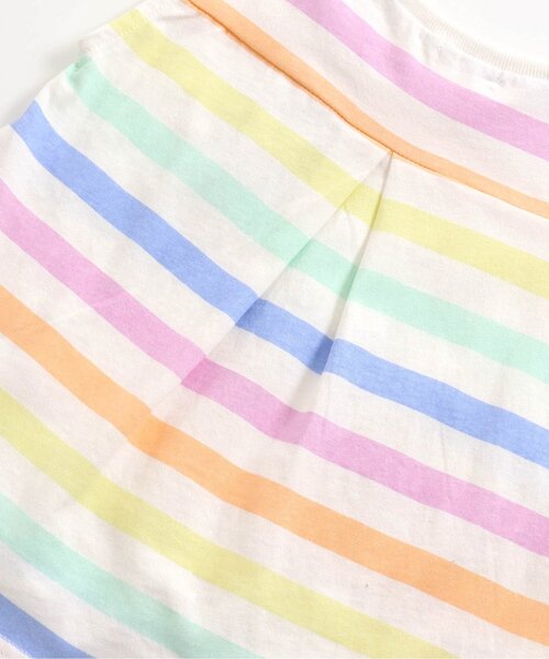 BREEZE（ブリーズ）の「カラフルボーダーフレンチTシャツ（Tシャツ/カットソー・キッズ・マルチ/レモンイエロー・90/110/120/140/150/100/130）」の6枚目の写真