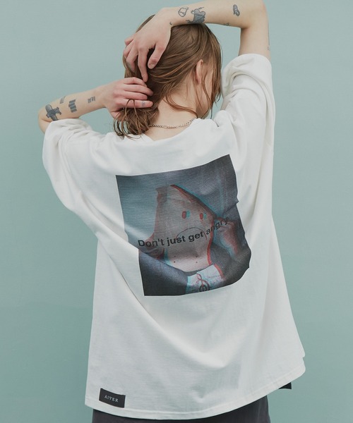 AIVER　ノイズフォトシルケットS/SビッグTEE プリントT アンブロ　ポロ AIVER（アイバー）の「AIVER ノイズフォトシルケットS/Sビッグ