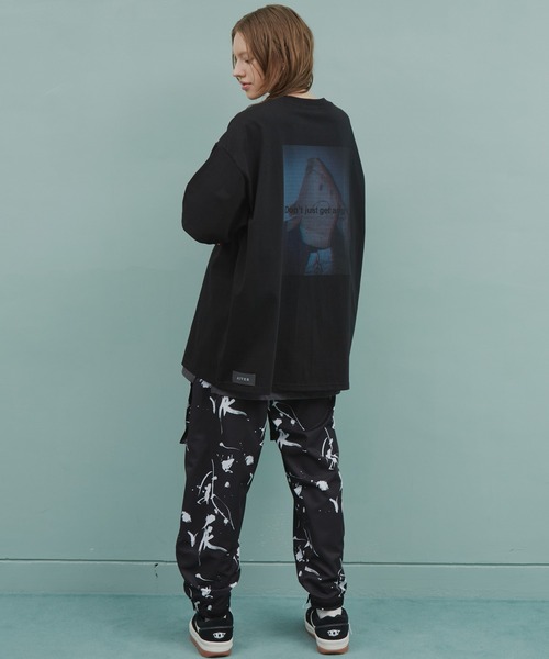 AIVER　ノイズフォトシルケットS/SビッグTEE プリントT アンブロ　ポロ AIVER（アイバー）の「AIVER ノイズフォトシルケットS/Sビッグ