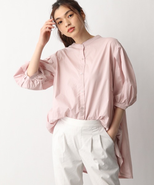 GLOBAL WORK（グローバルワーク）の「コットン／バックキリカエブラウス/939881（シャツ/ブラウス・レディース・ライトグレー/ホワイト/ダークグレー/ライトピンク・FREE）」の17枚目の写真