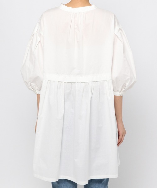 GLOBAL WORK（グローバルワーク）の「コットン／バックキリカエブラウス/939881（シャツ/ブラウス・レディース・ライトグレー/ホワイト/ダークグレー/ライトピンク・FREE）」の6枚目の写真