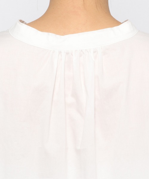 GLOBAL WORK（グローバルワーク）の「コットン／バックキリカエブラウス/939881（シャツ/ブラウス・レディース・ライトグレー/ホワイト/ダークグレー/ライトピンク・FREE）」の15枚目の写真