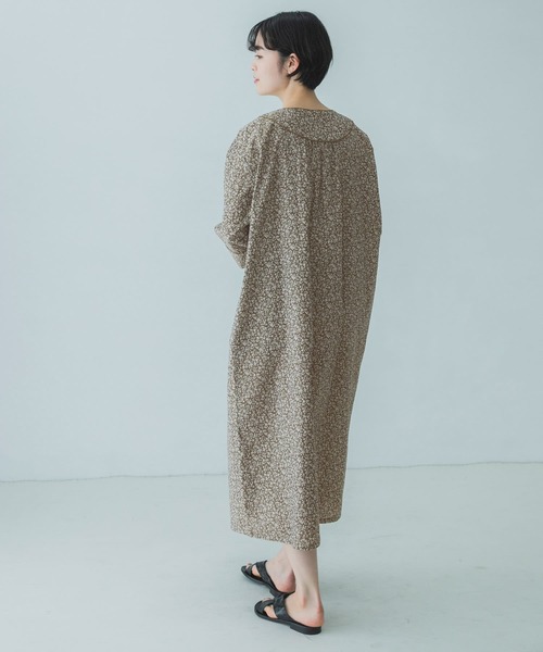 かぐれ（カグレ）の「小花柄パイピングワンピース（ワンピース・レディース・ブラック/カーキ・FREE）」の17枚目の写真