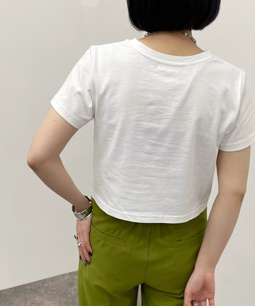 apres jour mignon(アプレジュールミニョン)の「ショートTシャツ【ZOZOTOWN限定アイテム】(Tシャツ/カットソー・レディース・ブラック/オフホワイト/ブラック系その他・フリー)」の8枚目の写真
