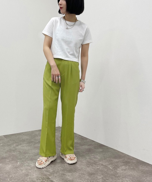 apres jour mignon(アプレジュールミニョン)の「ショートTシャツ【ZOZOTOWN限定アイテム】(Tシャツ/カットソー・レディース・ブラック/オフホワイト/ブラック系その他・フリー)」の9枚目の写真