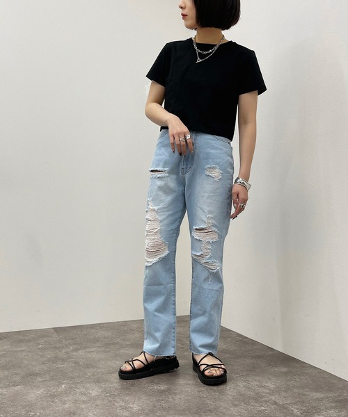 apres jour mignon(アプレジュールミニョン)の「ショートTシャツ【ZOZOTOWN限定アイテム】(Tシャツ/カットソー・レディース・ブラック/オフホワイト/ブラック系その他・フリー)」の18枚目の写真