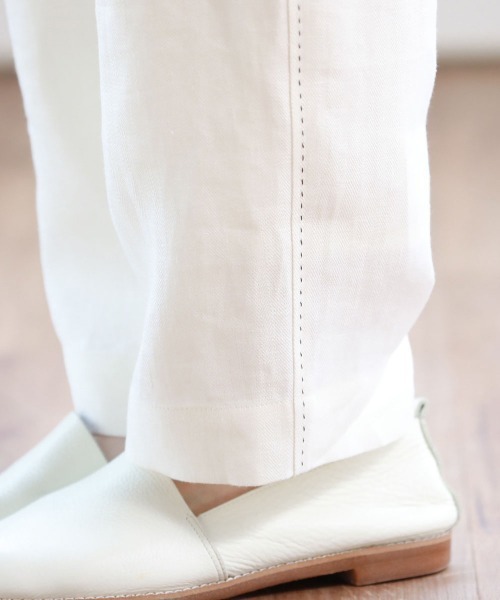 Pao de lo(パオデロ)の「先染めリネンへリンボンパンツ(その他パンツ・レディース・ブラック/ベージュ/オフホワイト・9号/7号)」の19枚目の写真