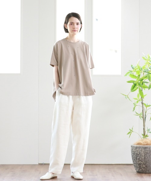 Pao de lo(パオデロ)の「先染めリネンへリンボンパンツ(その他パンツ・レディース・ブラック/ベージュ/オフホワイト・9号/7号)」の13枚目の写真