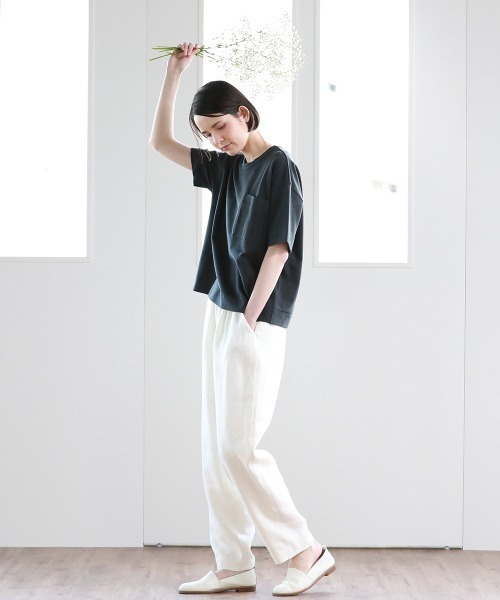 Pao de lo(パオデロ)の「先染めリネンへリンボンパンツ(その他パンツ・レディース・ブラック/ベージュ/オフホワイト・9号/7号)」の18枚目の写真