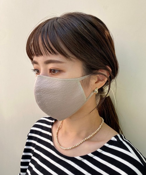 CAPRICIEUX LE'MAGE（カプリシューレマージュ）の「〈洗える〉UV冷感2層構造マスク（マスク・レディース・ライトベージュ/ライトグレー/ベージュ/ホワイト・FREE）」の3枚目の写真