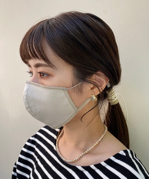 CAPRICIEUX LE'MAGE（カプリシューレマージュ）の「〈洗える〉UV冷感2層構造マスク（マスク・レディース・ライトベージュ/ライトグレー/ベージュ/ホワイト・FREE）」の4枚目の写真