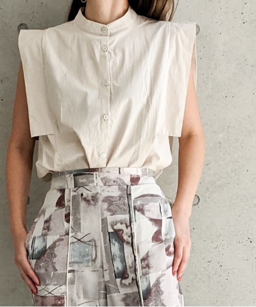 Per sist ence（パーシエンス）の「Per sist ence/パーシエンス　スクエアスリーブシャツ（シャツ/ブラウス・レディース・オフホワイト/ベージュ/ブラック・FREE）」の15枚目の写真