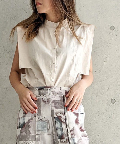 Per sist ence（パーシエンス）の「Per sist ence/パーシエンス　スクエアスリーブシャツ（シャツ/ブラウス・レディース・オフホワイト/ベージュ/ブラック・FREE）」の13枚目の写真