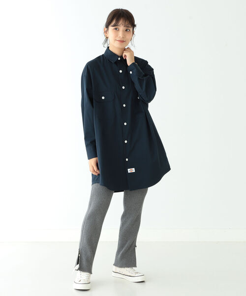 BEAMS BOY（ビームスボーイ）の「Dickies × BEAMS BOY / 別注 Detach Collar Work Shirts（シャツ/ブラウス・レディース・ネイビー/カーキ・ONE SIZE）」の9枚目の写真