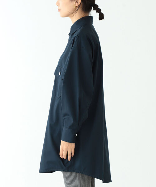 BEAMS BOY（ビームスボーイ）の「Dickies × BEAMS BOY / 別注 Detach Collar Work Shirts（シャツ/ブラウス・レディース・ネイビー/カーキ・ONE SIZE）」の10枚目の写真