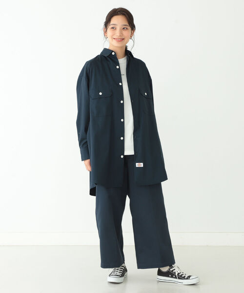 BEAMS BOY（ビームスボーイ）の「Dickies × BEAMS BOY / 別注 Detach Collar Work Shirts（シャツ/ブラウス・レディース・ネイビー/カーキ・ONE SIZE）」の13枚目の写真