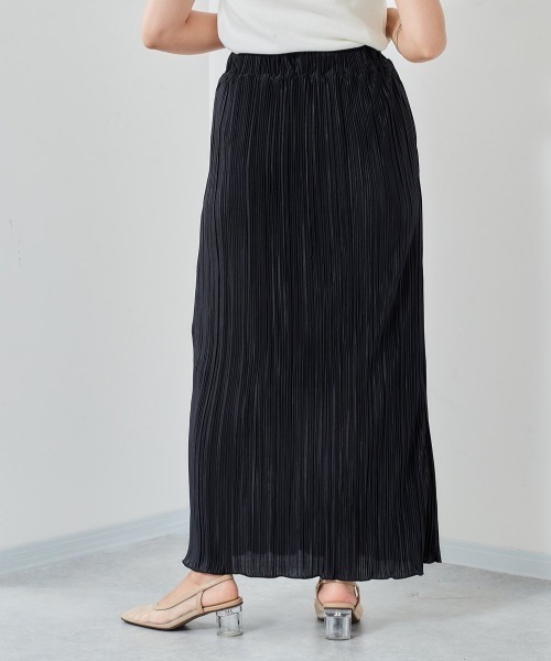 cepo（セポ）の「ランダムプリーツ　タイトスカート（スカート・レディース・ブラック/ブラウン/ブルー・M）」の5枚目の写真