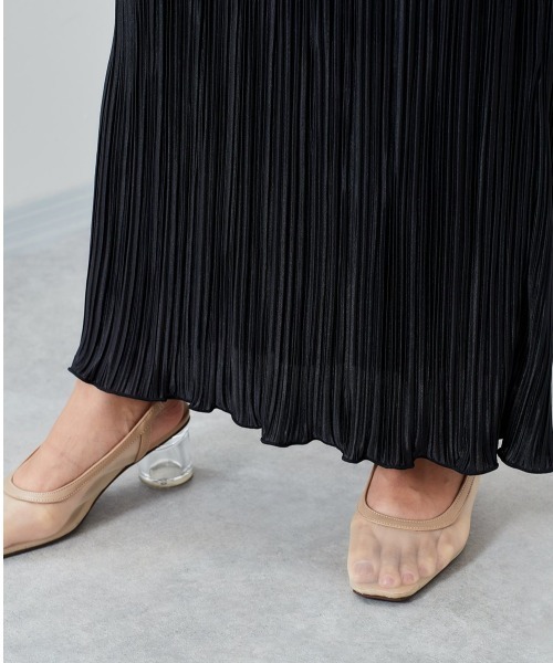 cepo（セポ）の「ランダムプリーツ　タイトスカート（スカート・レディース・ブラック/ブラウン/ブルー・M）」の7枚目の写真