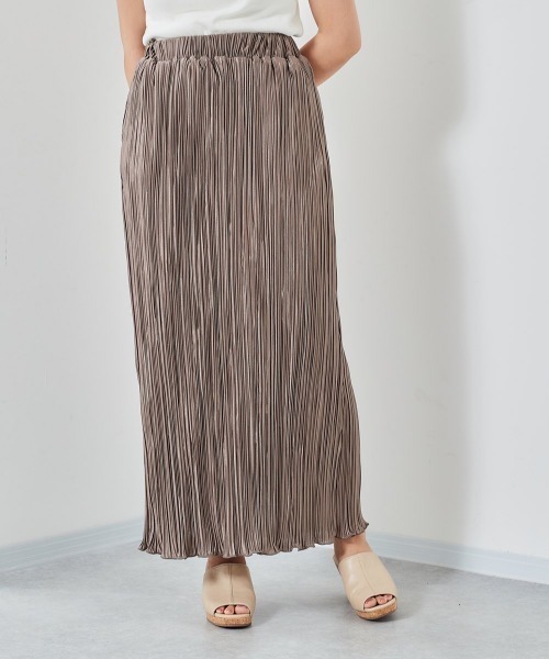 cepo（セポ）の「ランダムプリーツ　タイトスカート（スカート・レディース・ブラック/ブラウン/ブルー・M）」の9枚目の写真