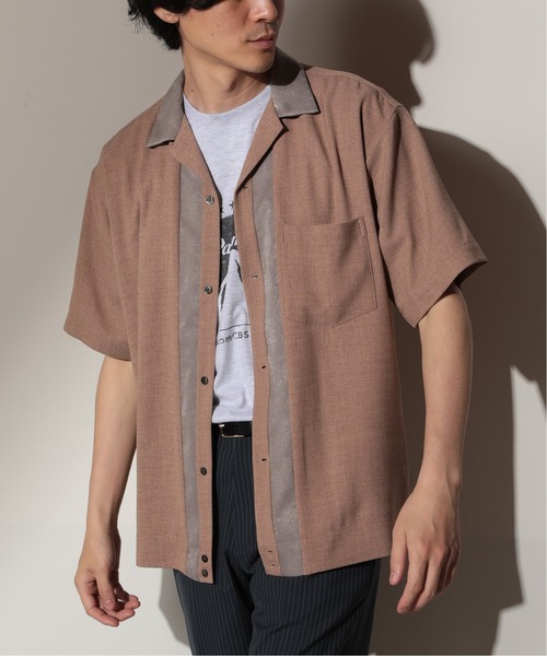 JOURNAL STANDARD relume(ジャーナルスタンダード レリューム)の「Linen like Basket Bowl シャツ(シャツ/ブラウス・メンズ・モスグリーン/ネイビー/ベージュ・LARGE/MEDIUM)」の2枚目の写真