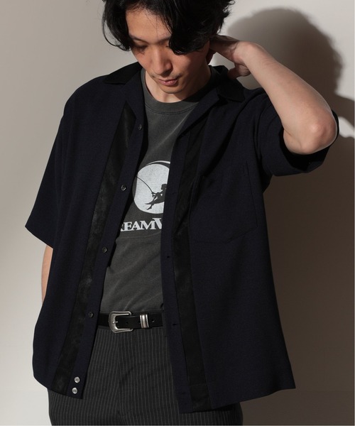 JOURNAL STANDARD relume(ジャーナルスタンダード レリューム)の「Linen like Basket Bowl シャツ(シャツ/ブラウス・メンズ・モスグリーン/ネイビー/ベージュ・LARGE/MEDIUM)」の1枚目の写真