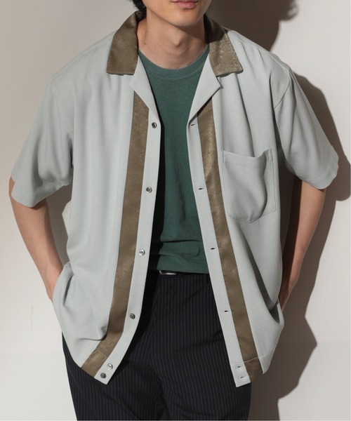 JOURNAL STANDARD relume(ジャーナルスタンダード レリューム)の「Linen like Basket Bowl シャツ(シャツ/ブラウス・メンズ・モスグリーン/ネイビー/ベージュ・LARGE/MEDIUM)」の3枚目の写真