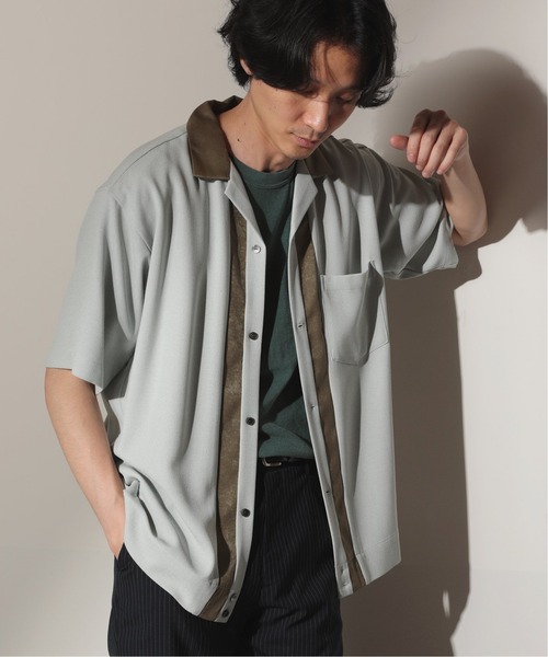 JOURNAL STANDARD relume(ジャーナルスタンダード レリューム)の「Linen like Basket Bowl シャツ(シャツ/ブラウス・メンズ・モスグリーン/ネイビー/ベージュ・LARGE/MEDIUM)」の6枚目の写真