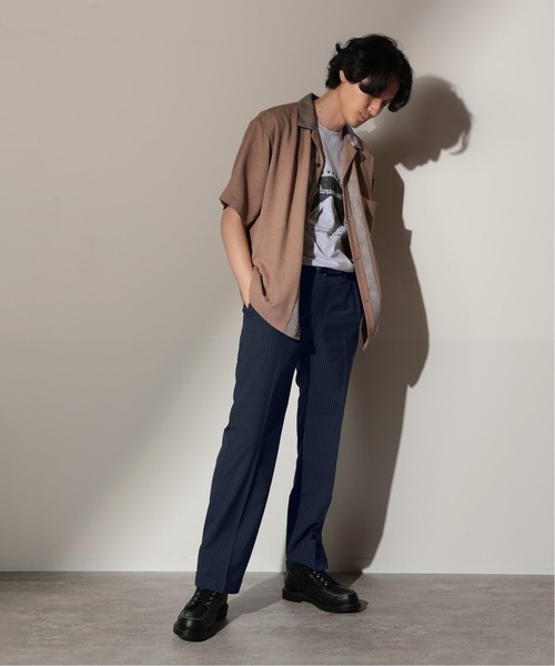 JOURNAL STANDARD relume(ジャーナルスタンダード レリューム)の「Linen like Basket Bowl シャツ(シャツ/ブラウス・メンズ・モスグリーン/ネイビー/ベージュ・LARGE/MEDIUM)」の9枚目の写真