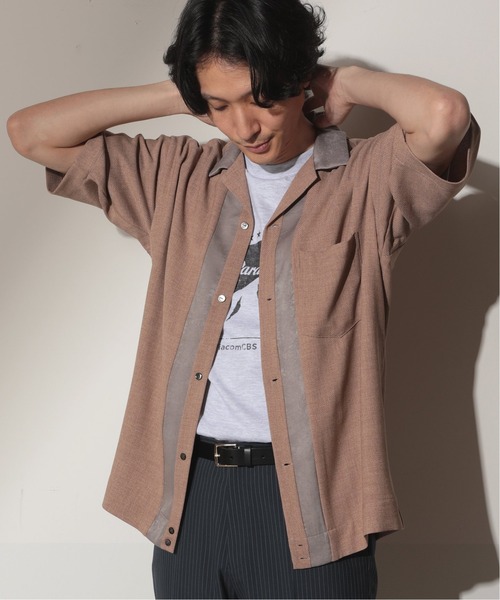 JOURNAL STANDARD relume(ジャーナルスタンダード レリューム)の「Linen like Basket Bowl シャツ(シャツ/ブラウス・メンズ・モスグリーン/ネイビー/ベージュ・LARGE/MEDIUM)」の12枚目の写真