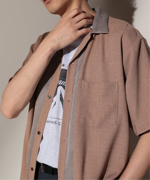 JOURNAL STANDARD relume(ジャーナルスタンダード レリューム)の「Linen like Basket Bowl シャツ(シャツ/ブラウス・メンズ・モスグリーン/ネイビー/ベージュ・LARGE/MEDIUM)」の13枚目の写真