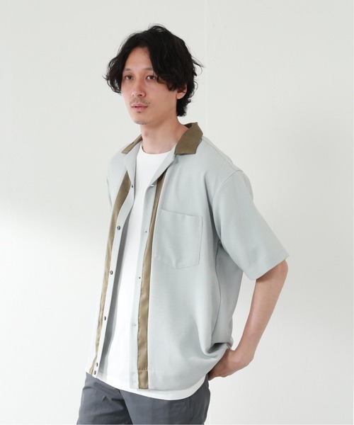 JOURNAL STANDARD relume(ジャーナルスタンダード レリューム)の「Linen like Basket Bowl シャツ(シャツ/ブラウス・メンズ・モスグリーン/ネイビー/ベージュ・LARGE/MEDIUM)」の19枚目の写真