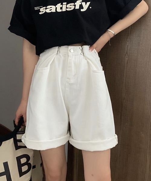 MANGROVE（マングローブ）の「カラーハイウエストデニムパンツ（デニムパンツ・レディース・ホワイト/ライトブルー/ピンク/ターコイズブルー・MEDIUM/LARGE）」の2枚目の写真